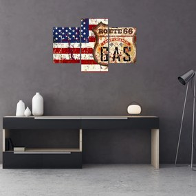 Tablou - Vintage steag (90x60 cm)