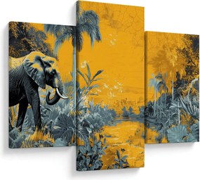 Tablou - Elefant în natură (90x60 cm)