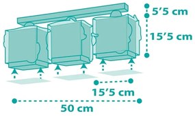 Plafonieră pentru copii MERMAIDS 3xE27/60W/230V Dalber 63443