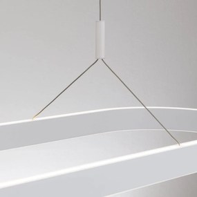 Lustra LED ovala iluminat sus si jos CARRARA alb