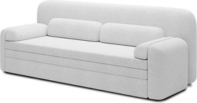 Canapea albă extensibilă/cu spațiu de depozitare cu tapițerie din țesătură bouclé 236 cm Elioss – ELTAP