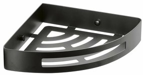 GEDY 247914 Raft de colț inteligent pentru duș, 21x 4,5 x 21 cm, negru mat