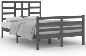 3105857 vidaXL Cadru de pat, gri, 120x200 cm, lemn masiv