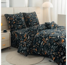 Lenjerie de pat microplus VULPE SI IEPURE verde inchis Dimensiune lenjerie de pat: 70 x 90 cm | 140 x 200 cm