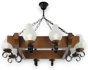 Lustră pe lanț Brilagi QUEEN 8xE14/40W/230V fag/nuc