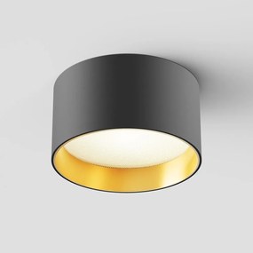 Spot LED aplicat design tehnic Vega D-12cm negru/auriu