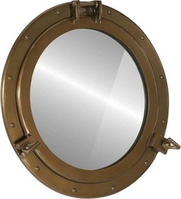 vidaXL Oglindă hubloul de pus pe perete Ø50 cm Aluminiu și Sticlă