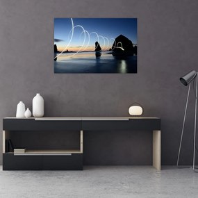 Tabloul - plaja în apus de soare (90x60 cm)