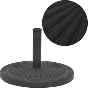 vidaXL Suport umbrelă de soare, rășină, rotund, negru, 29 kg