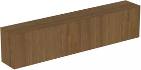 Dulap baza suspendat Ideal Standard Atelier Conca 2 sertare cu blat 240 cm finisaj nuc inchis