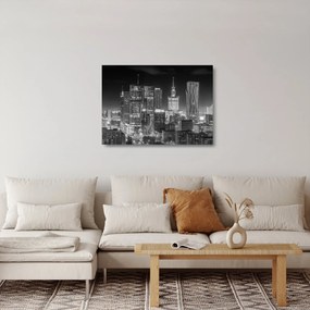 Tablou pe sticlă - Alb și negru New York (70x50 cm)