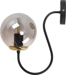 Aplică de perete neagră/gri ø 15 cm Oslo – Squid Lighting