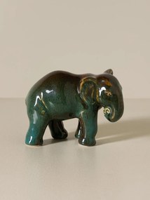 Set 2 elefanți decorativi din ceramică, H16 cm, "Majestic"