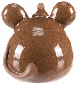 Decorațiune ceramică Șoarece, 17 x 14 x 14 cm,maro, 17 cm