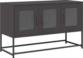vidaXL Dulap TV, negru, 100,5x39x60,5 cm, oțel laminat la rece