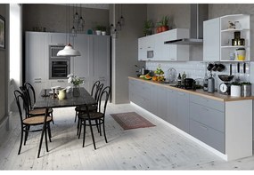 Zondo Dulap superior de bucătărie, de colț Janne Typ 10 (gri închis + alb). 1021199