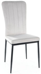 Scaun de bucaterie Wigo Velvet, gri deschis