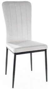 Scaun de bucaterie Wigo Velvet, gri deschis