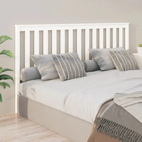 818536 vidaXL Tăblie de pat, alb, 186x6x101 cm, lemn masiv de pin