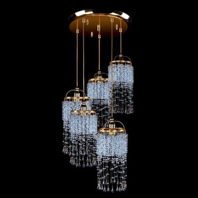 Lustra cu 5 pendule Cristal Bohemia Exclusive SMALL GAME 01-05