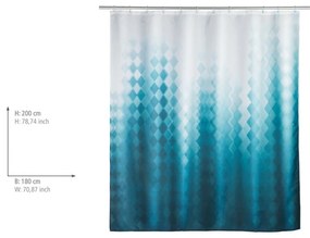 Perdea de duș Wenko Tullin, alb-albastru