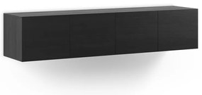 Comodă TV neagră 180x38x35 cm Daroca – Marckeric