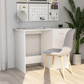 vidaXL Birou, alb, 100x50x76 cm, lemn prelucrat
