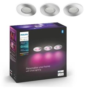SET 3 x plafoniere LED RGB pentru baie dimabile Hue 1xGU10/5,7W/230V IP44 Philips