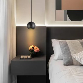 Pendul pe cablu 1xGU10/10W/230V, diam. 11 cm, lemn masiv/frasin