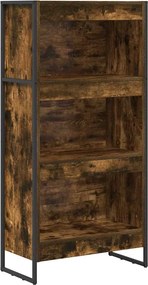 vidaXL Dulap pentru cărți Stejar fumuriu 80 x 30 x 155 cm