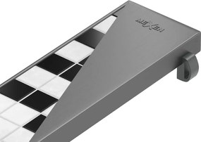 Mexen Flat M13 masca de 2în1 pentru scurgere liniară 50 cm, gri metalizat periat - 1E19050