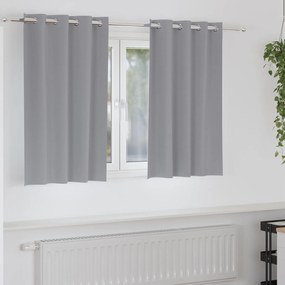 vidaXL Perdele cu perdele 2 pcs Gri deschis 140 x 140 cm Poliester