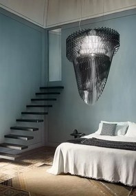 Lustra design Art Deco realizata manual Aria XL Black Fade