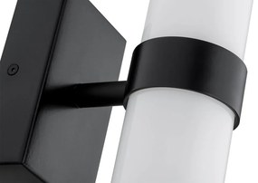 Aplica baie LED, Protectie IP44 otel negru, sticla BATUMI 8927