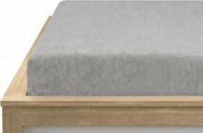 Cearsaf Frotir cu elastic EXCLUSIVE 160 x 200 cm gri deschis