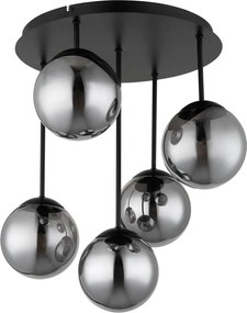 Globo 47441-5S - Lustru aplicat HARMON 5xE14/25W/230V negru