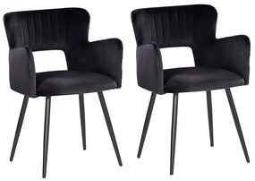 Set 2 buc scaune de sufragerie Shelba (negru) . 1075767