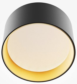 Spot LED aplicat design tehnic Vega D-12cm negru/auriu