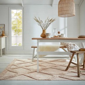Covor bej din bumbac 160x230 cm Tessa Diamond – Flair Rugs