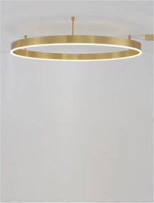 Lustra/Plafoniera LED dimabila design circular MOTIF bronz 100cm