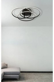 Plafoniera LED rotativa orientabila metal negru KOMBOS