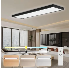 Plafonieră LED dimabilă pentru baie Brilagi FRAME SMART LED/50W/230V IP44 negru + telecomandă