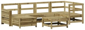3250919 vidaXL Set canapea de grădină, 7 piese, lemn de pin tratat