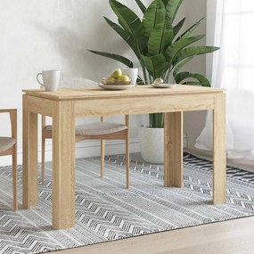 vidaXL Masă de bucătărie, stejar sonoma, 120x60x76 cm, lemn prelucrat