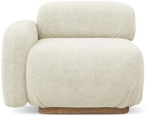 Modul pentru canapea modulară crem cu tapițerie din țesătură bouclé (cu colț pe partea stângă) Ailani – Makamii