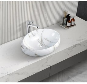 Lavoar pe blat stil marmura Rune Balder 49 cm