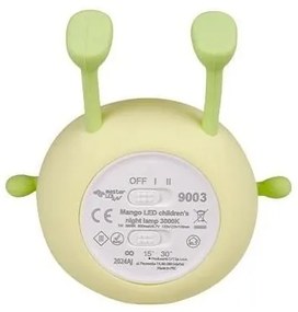 Lumină de veghe LED reîncărcabilă pentru copii, cu reglare a luminozității — 1 W / 5 V, 3000 K, 800 mAh, culoare mango