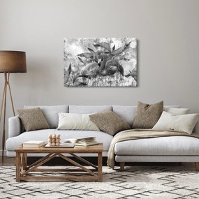 Tablou - Graffiti cu flamingo (90x60 cm)