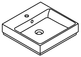 GROHE 3947400H - Lavoar CUBE CERAMIC 500 × 490 mm ceramică/alb