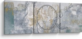 Tablou - Pictură pe perete (cu ceas) (90x30 cm)